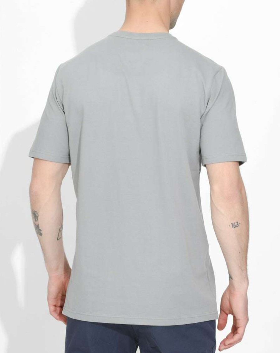 Men'S Clothing * | Graphite Grey/White Logo Cotton Tee Free Delivery