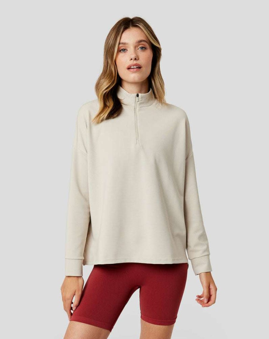 Women'S Clothing * | Women'S Sand Active Crop Technical Sweater New Models