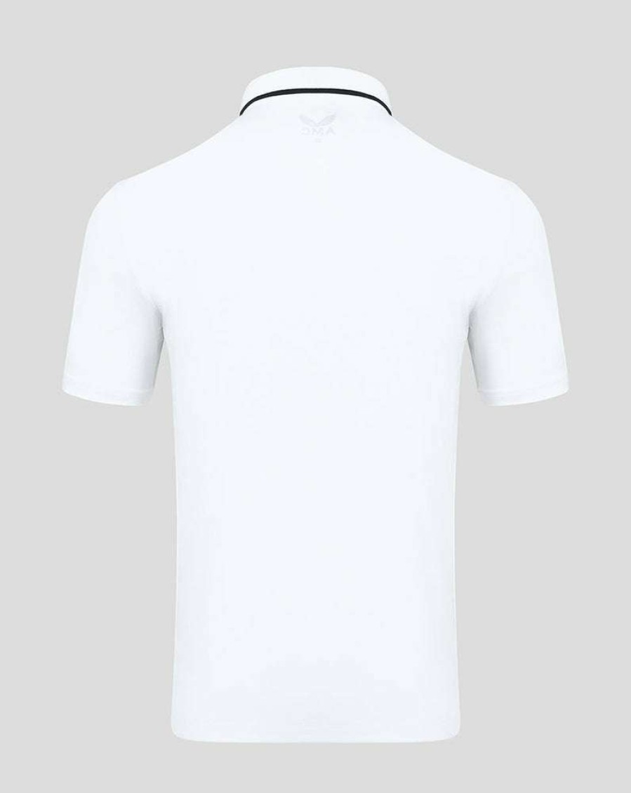 Men'S Clothing * | White/Black Amc Short Sleeve Media Polo New Models