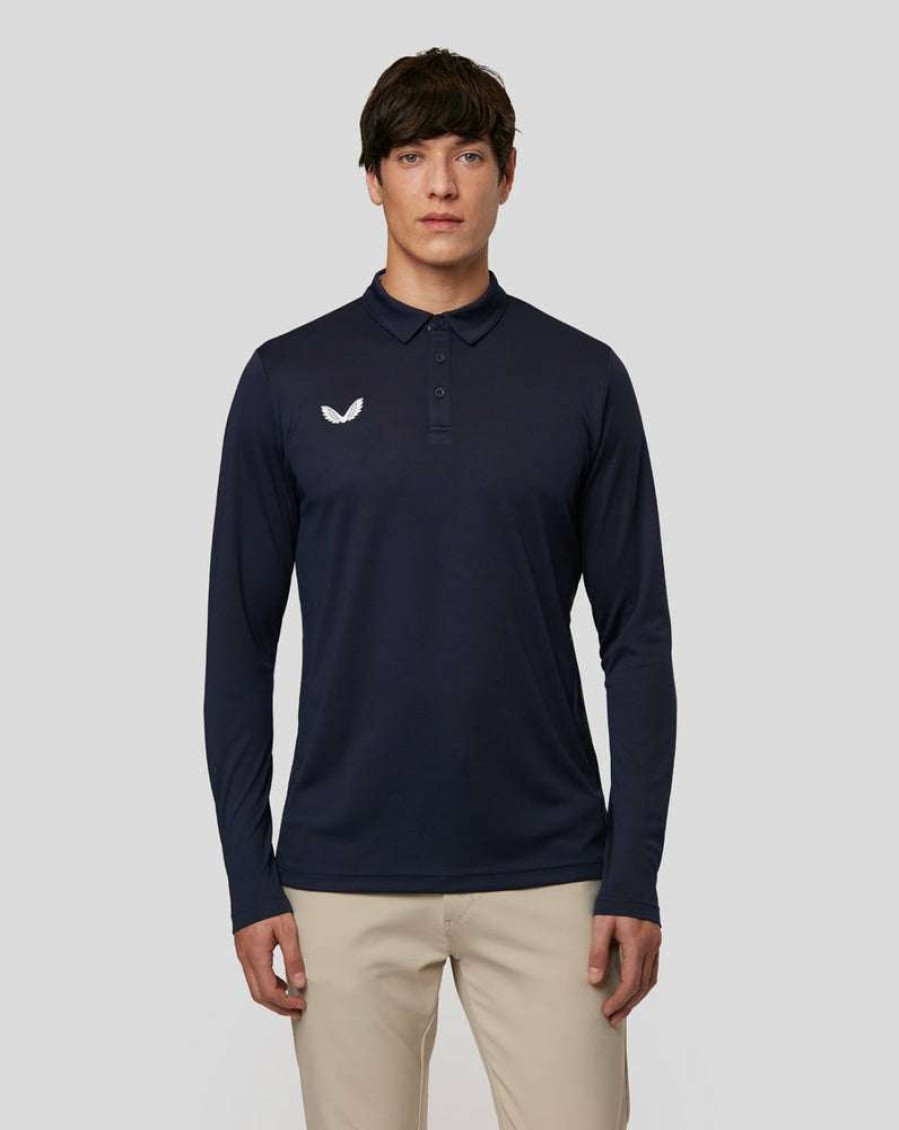 Men'S Clothing * | Peacoat Long Sleeve Golf Polo Fascinating Model