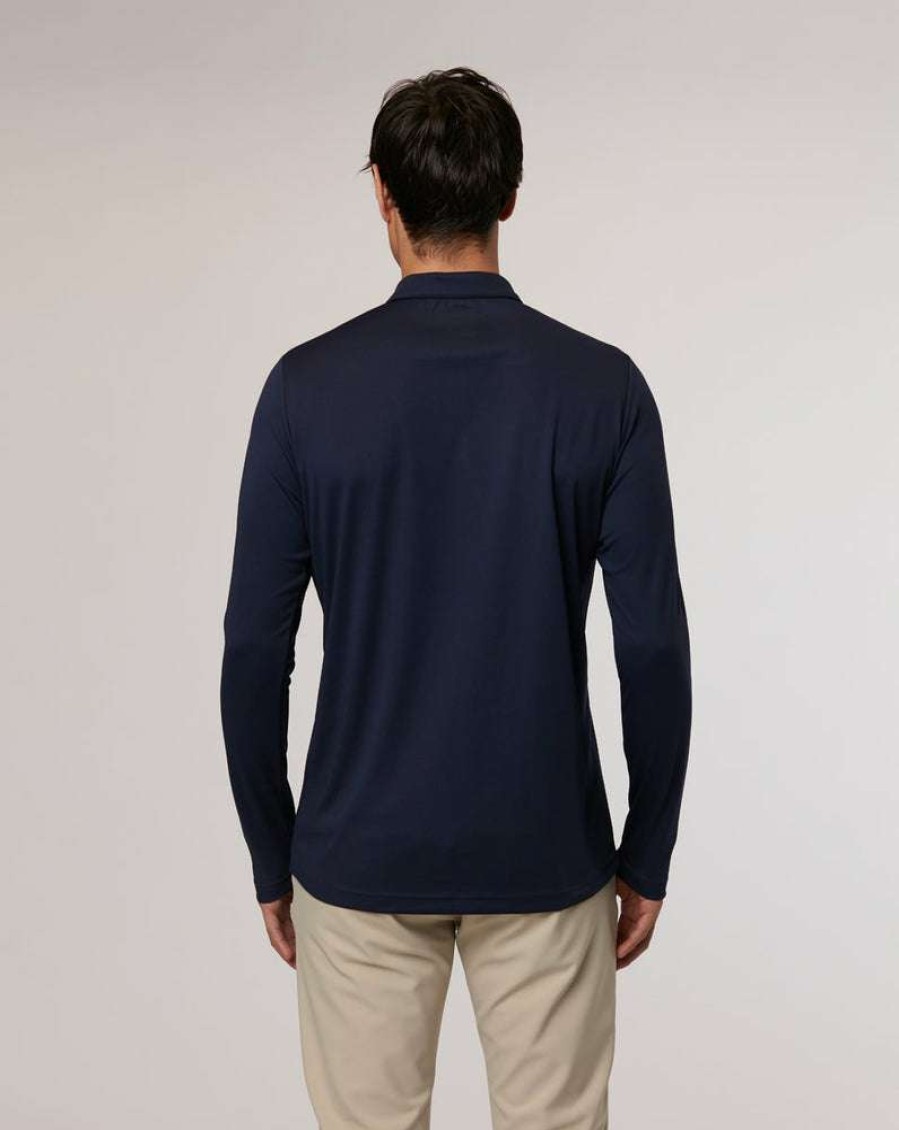 Men'S Clothing * | Peacoat Long Sleeve Golf Polo Fascinating Model