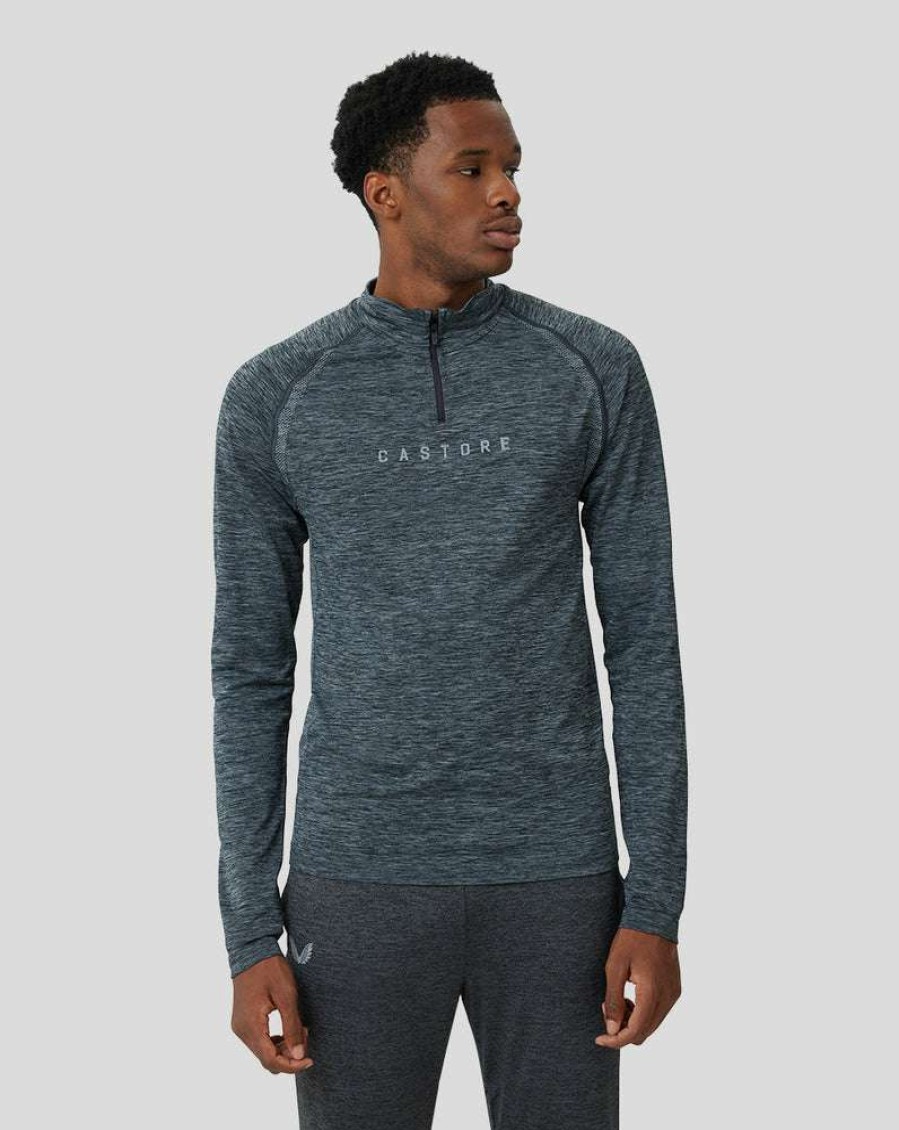 Men'S Clothing * | Onyx Marl Seamless 1/4 Zip Top New Models